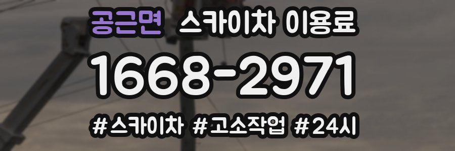 공근면 스카이차 이용료