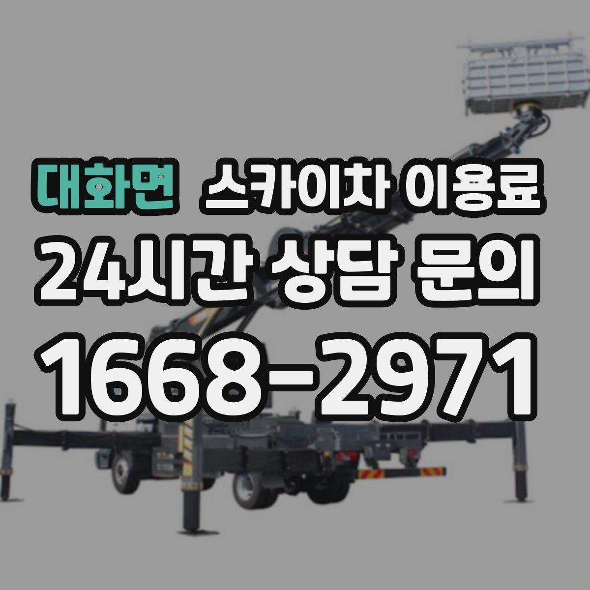 대화면 스카이차 이용료