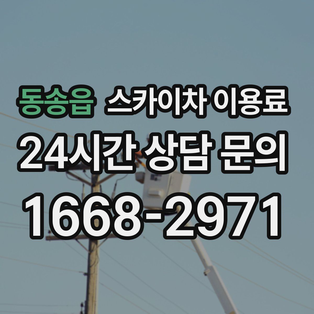 동송읍 스카이차 이용료