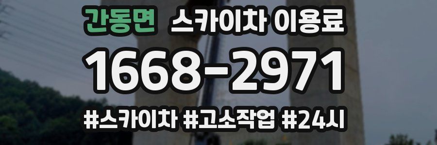간동면 스카이차 이용료