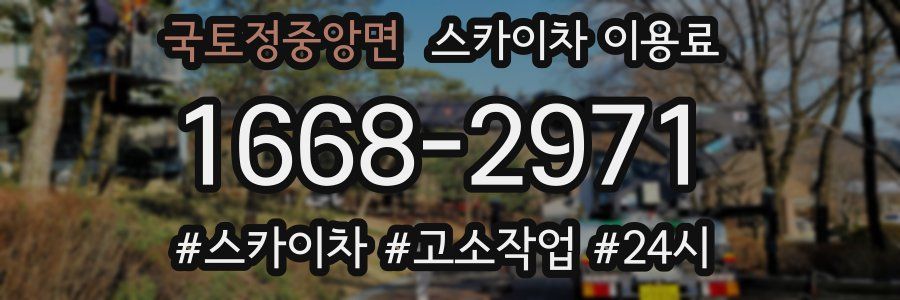 국토정중앙면 스카이차 이용료
