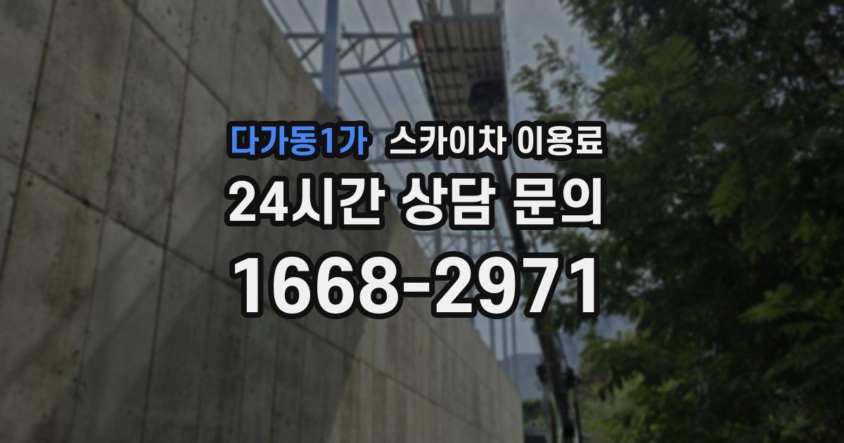 다가동1가 스카이차 이용료