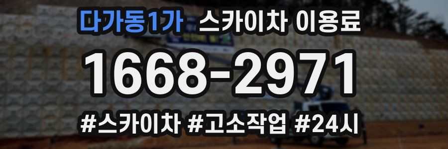 다가동1가 스카이차 이용료