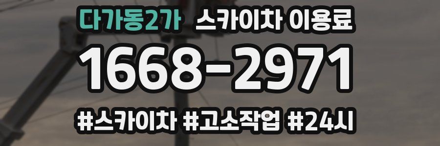 다가동2가 스카이차 이용료