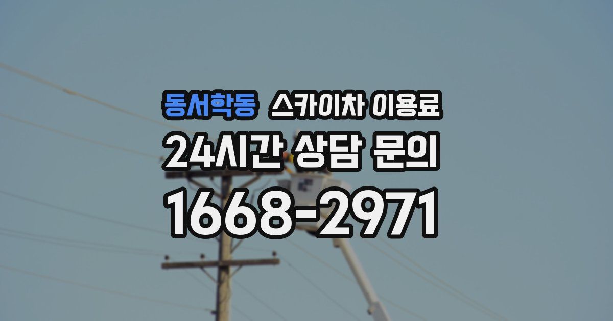 동서학동 스카이차 이용료