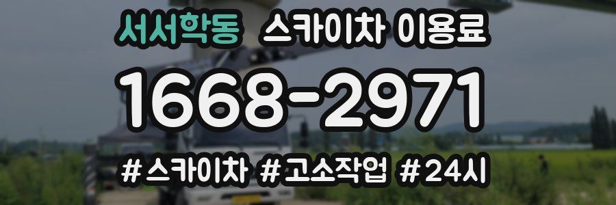 서서학동 스카이차 이용료