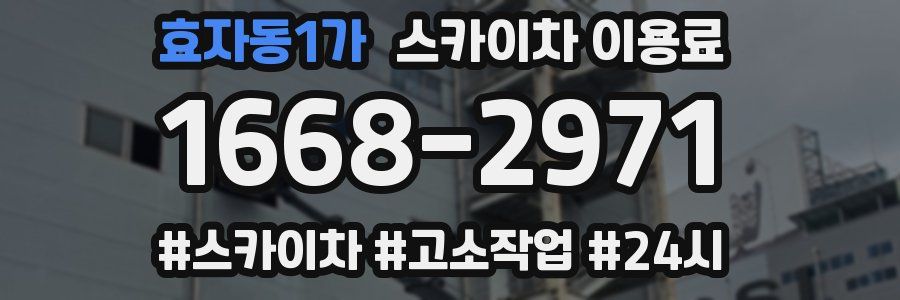 효자동1가 스카이차 이용료