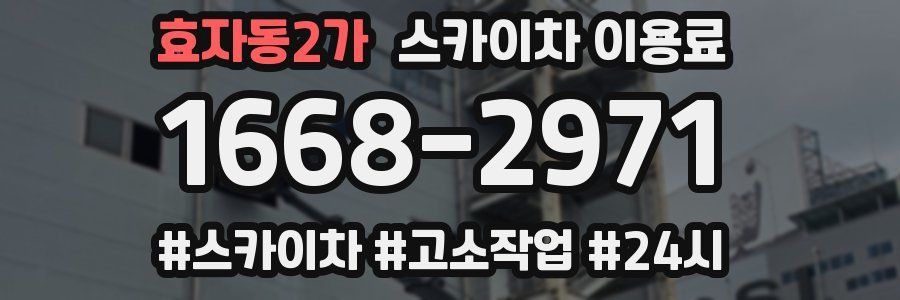 효자동2가 스카이차 이용료