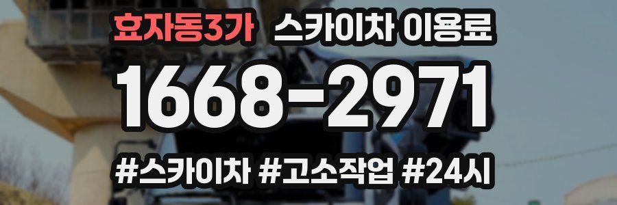 효자동3가 스카이차 이용료