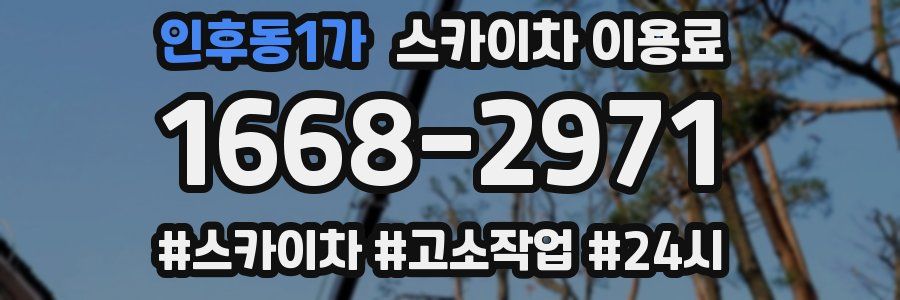 인후동1가 스카이차 이용료