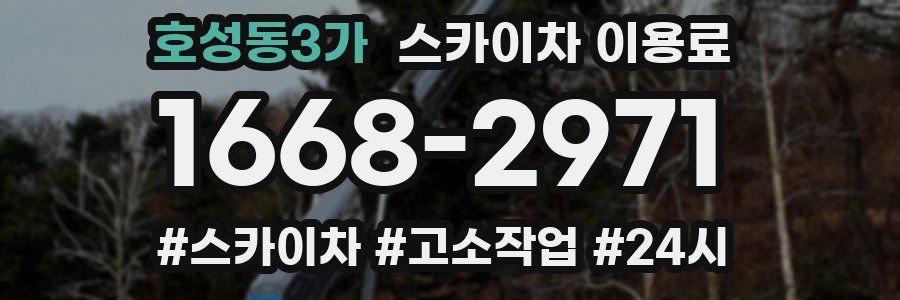 호성동3가 스카이차 이용료