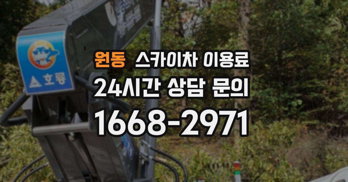 원동 스카이차 이용료