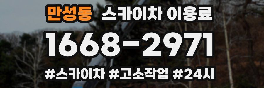 만성동 스카이차 이용료