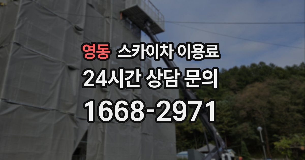 영동 스카이차 이용료