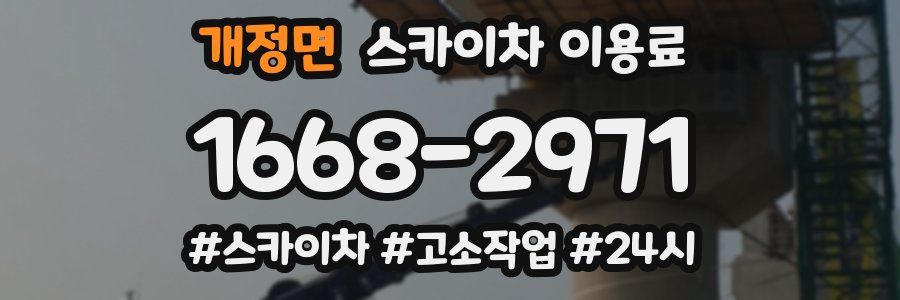 개정면 스카이차 이용료