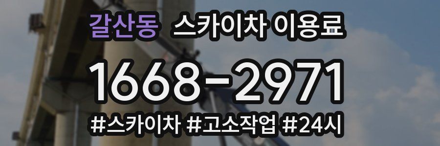 갈산동 스카이차 이용료