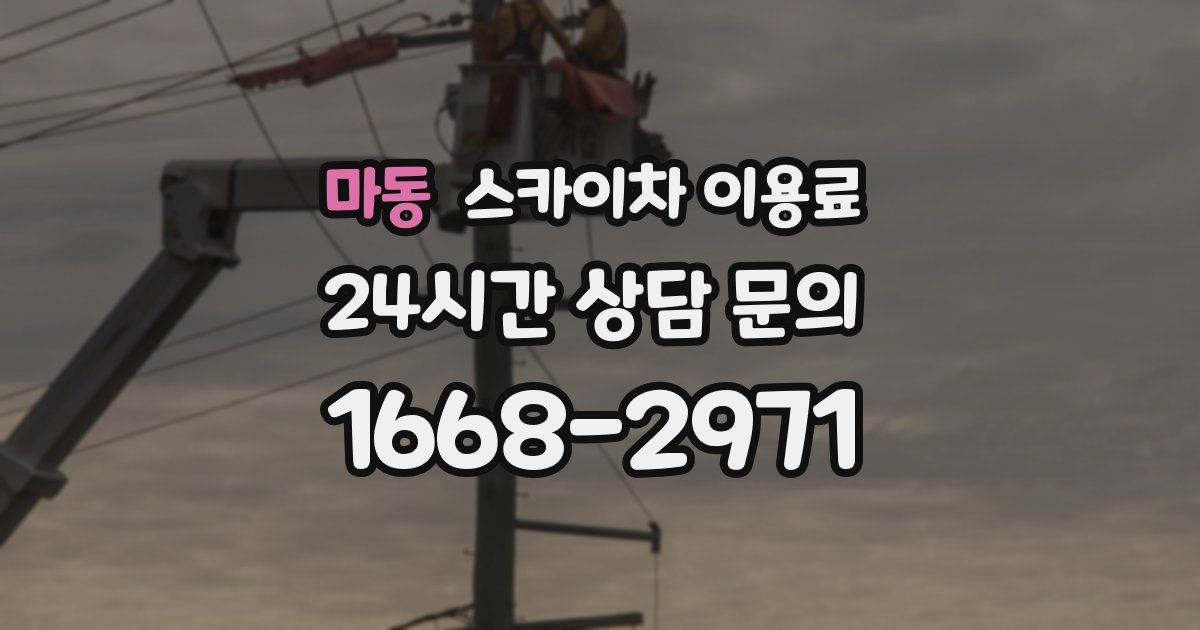 마동 스카이차 이용료