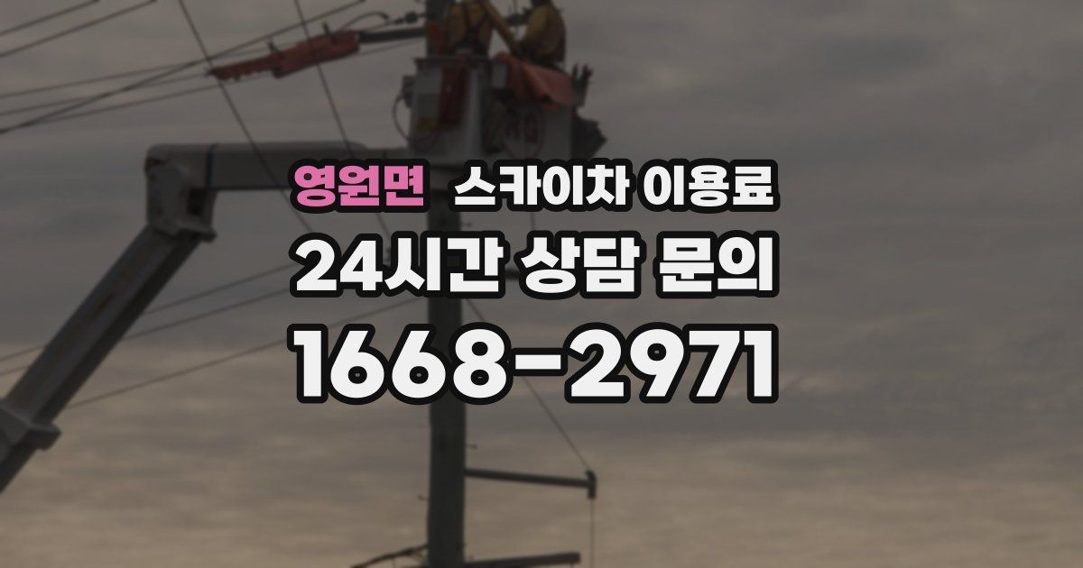 영원면 스카이차 이용료
