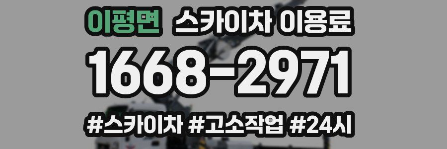 이평면 스카이차 이용료