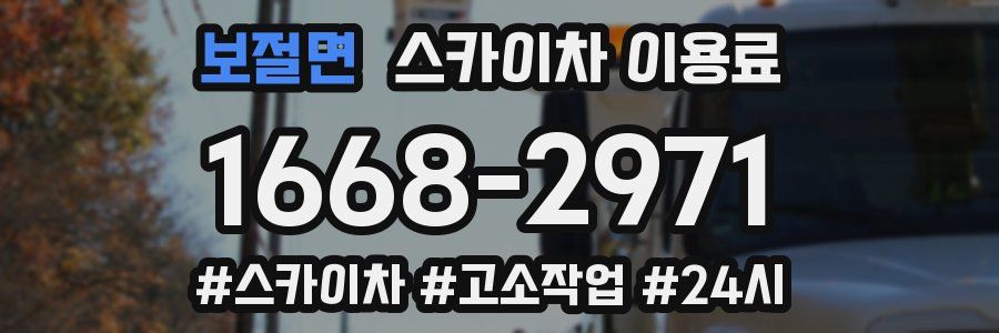보절면 스카이차 이용료