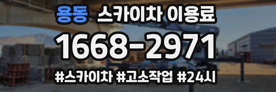 용동 스카이차 이용료