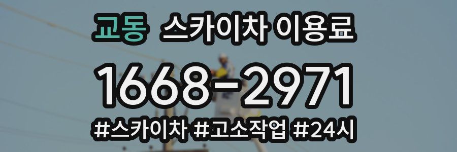 교동 스카이차 이용료