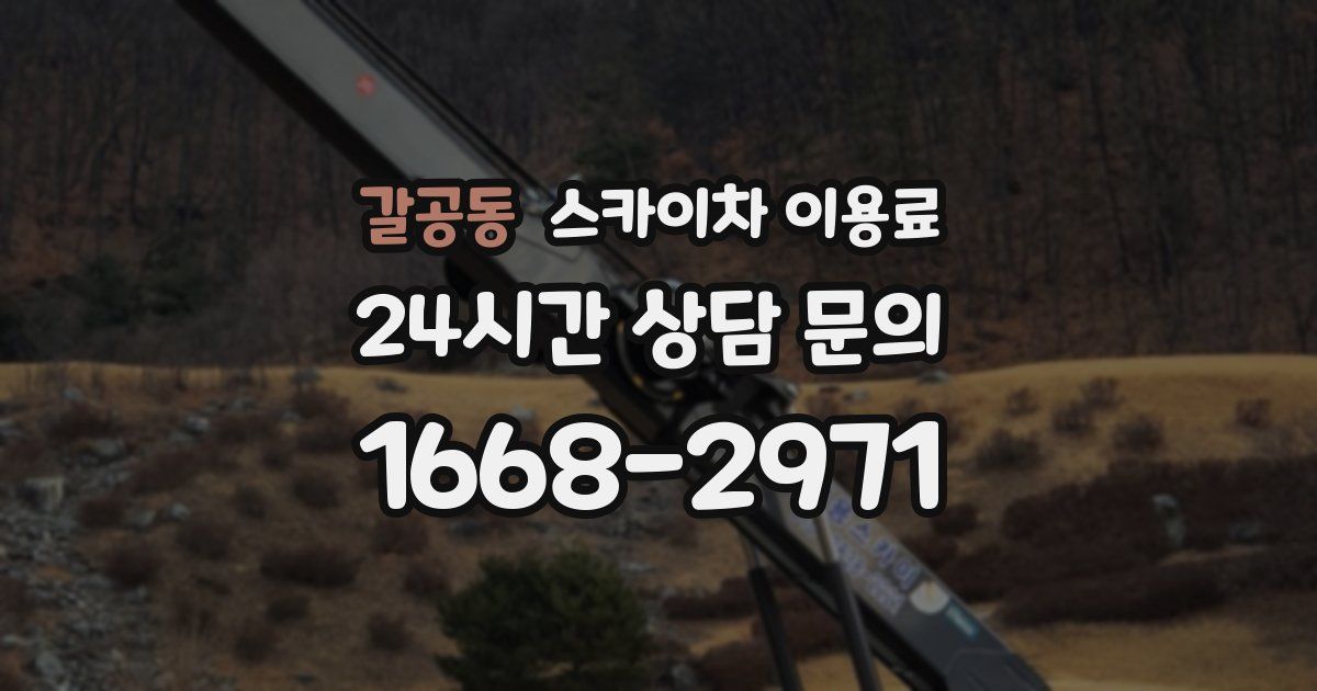 갈공동 스카이차 이용료