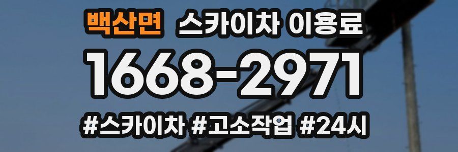 백산면 스카이차 이용료