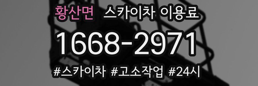 황산면 스카이차 이용료