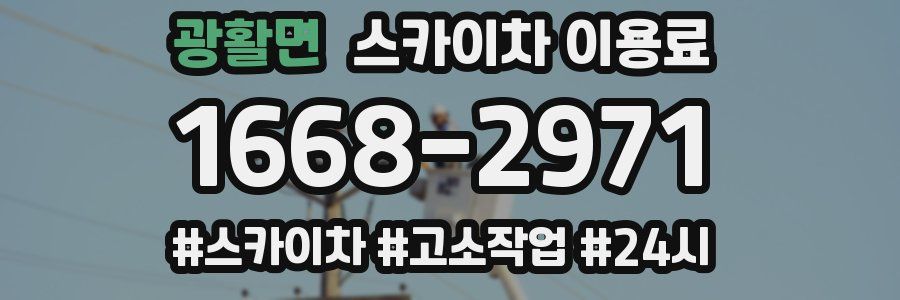 광활면 스카이차 이용료