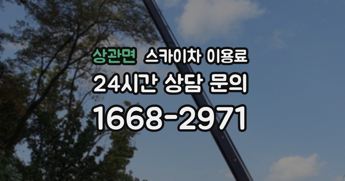 상관면 스카이차 이용료