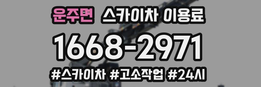 운주면 스카이차 이용료