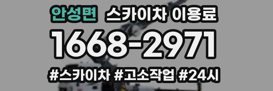 안성면 스카이차 이용료