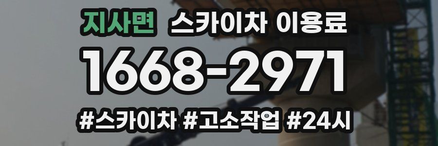 지사면 스카이차 이용료