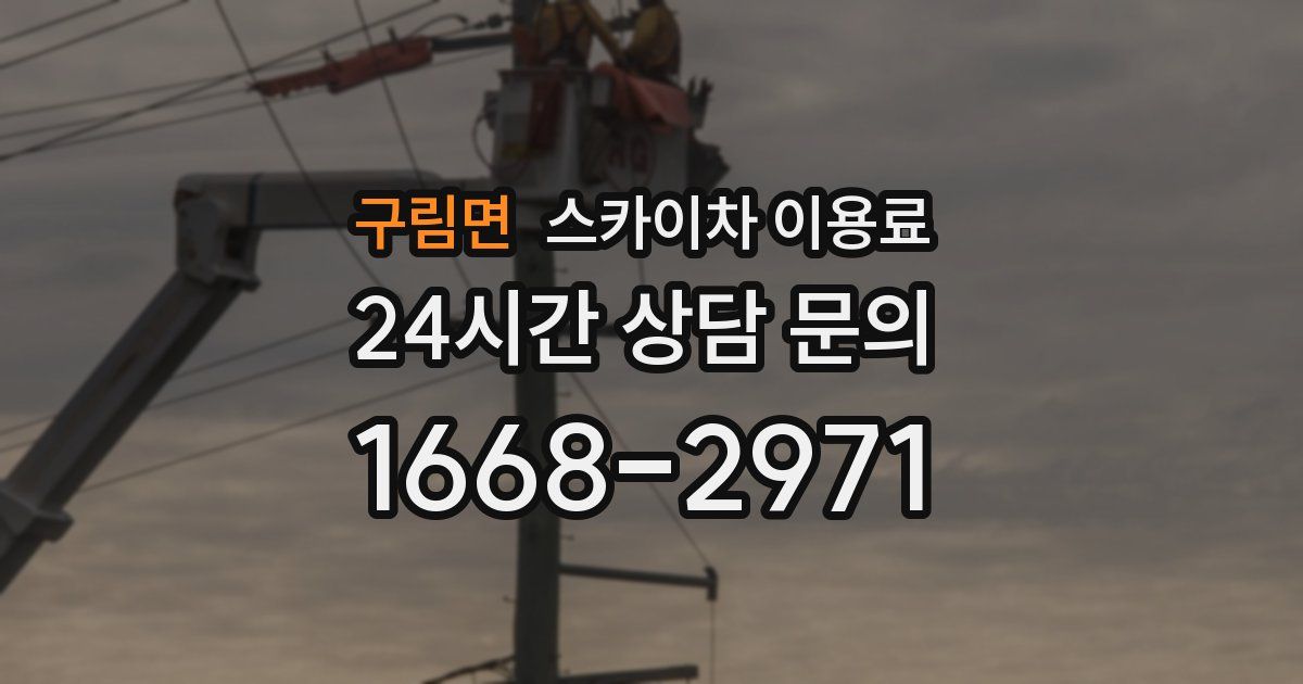 구림면 스카이차 이용료