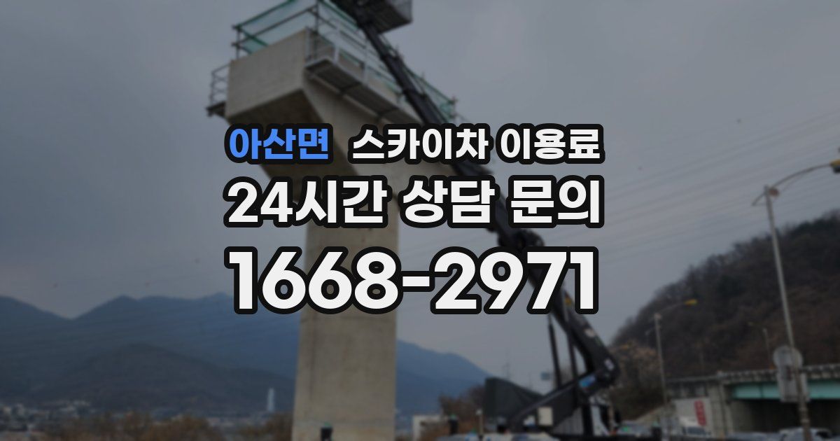 아산면 스카이차 이용료