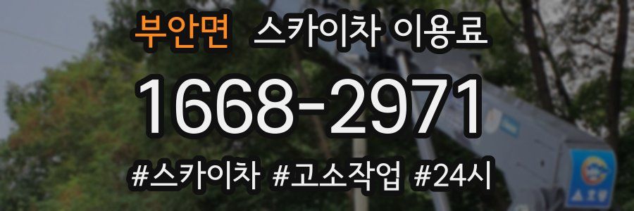 부안면 스카이차 이용료