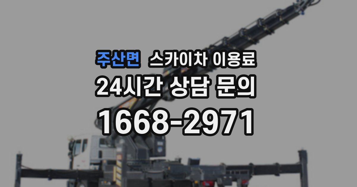 주산면 스카이차 이용료