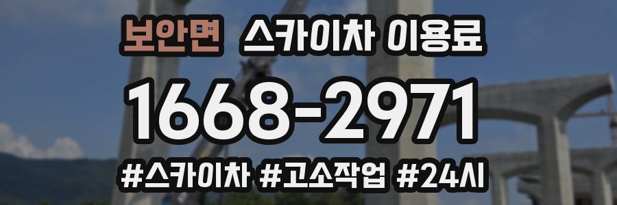 보안면 스카이차 이용료