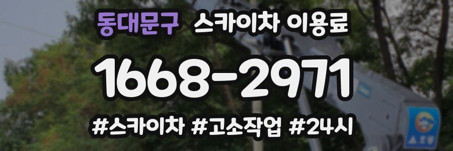 동대문구 스카이차 이용료