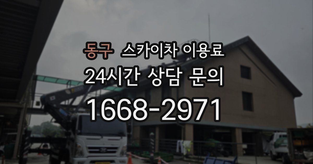 동구 스카이차 이용료