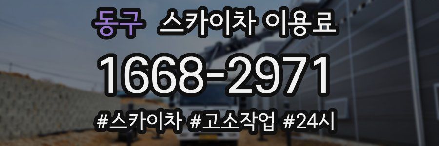 동구 스카이차 이용료