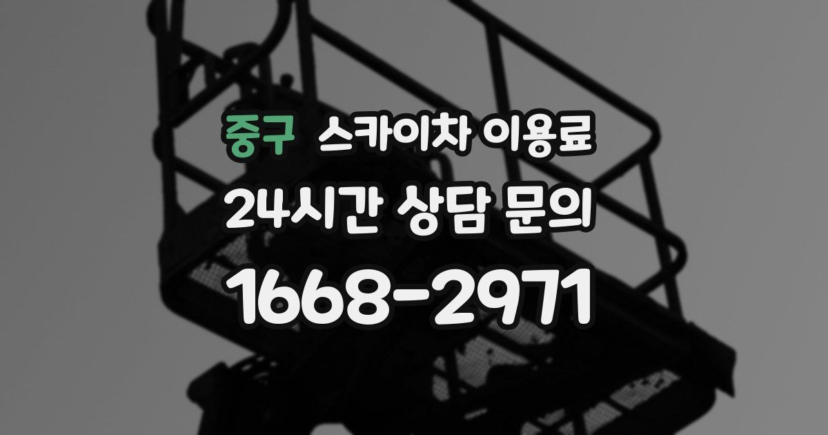 중구 스카이차 이용료