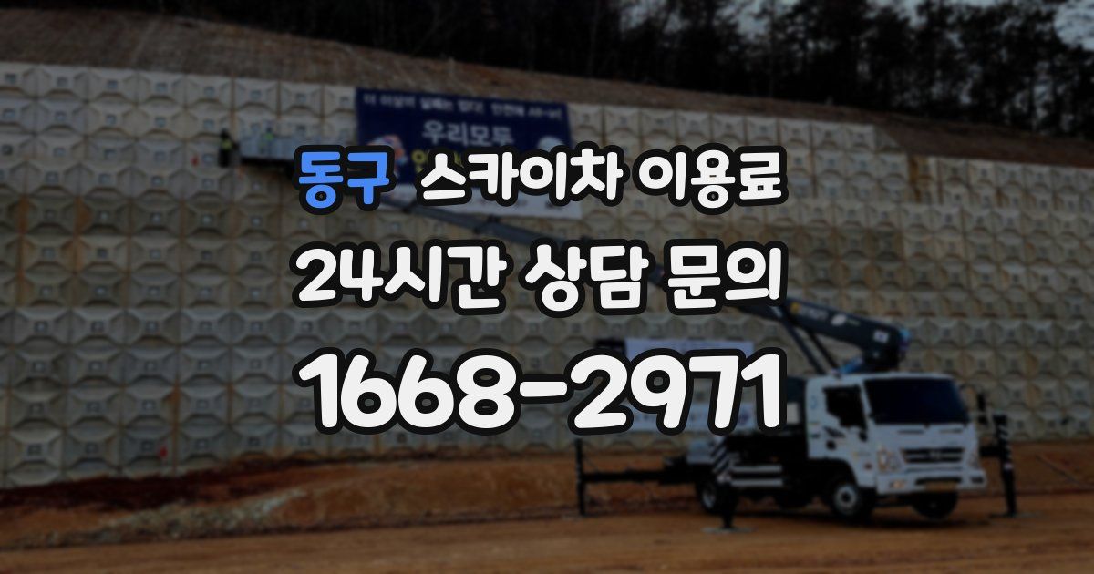동구 스카이차 이용료