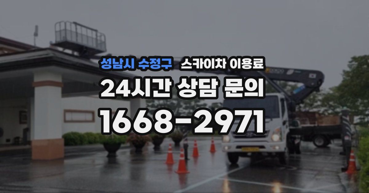 성남시 수정구 스카이차 이용료