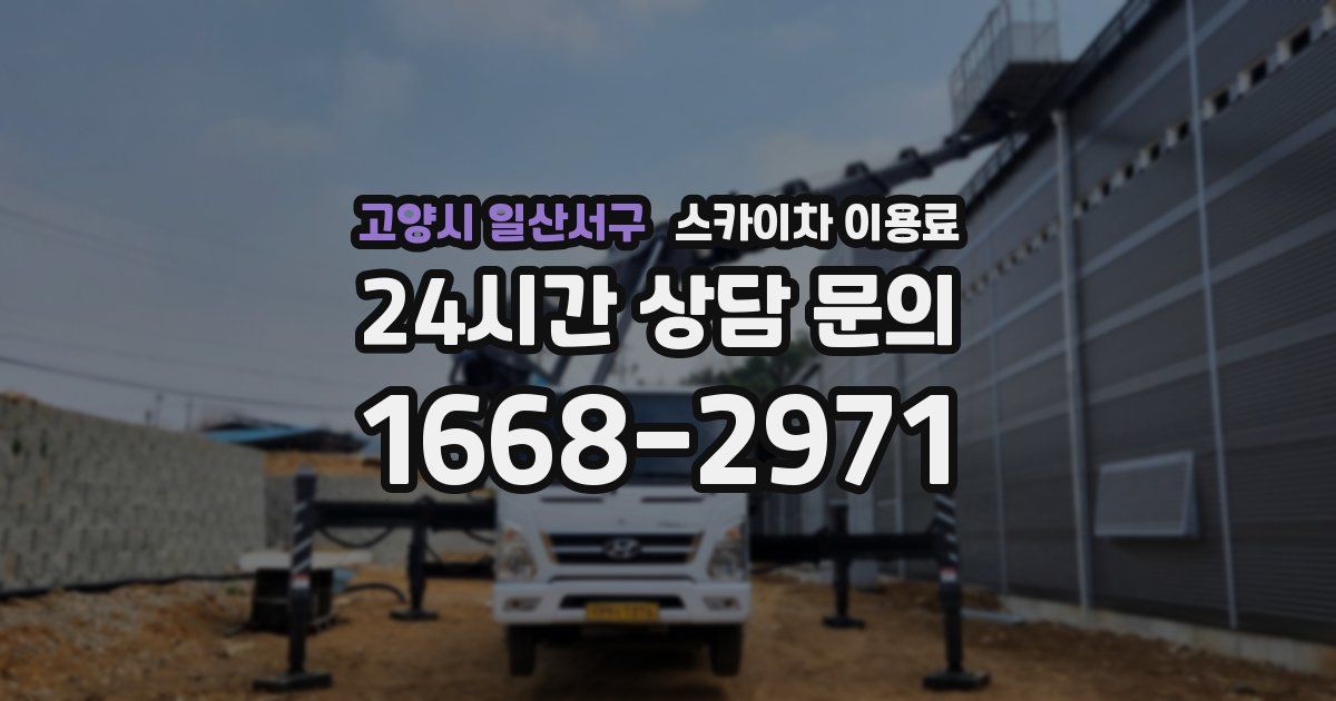 고양시 일산서구 스카이차 이용료