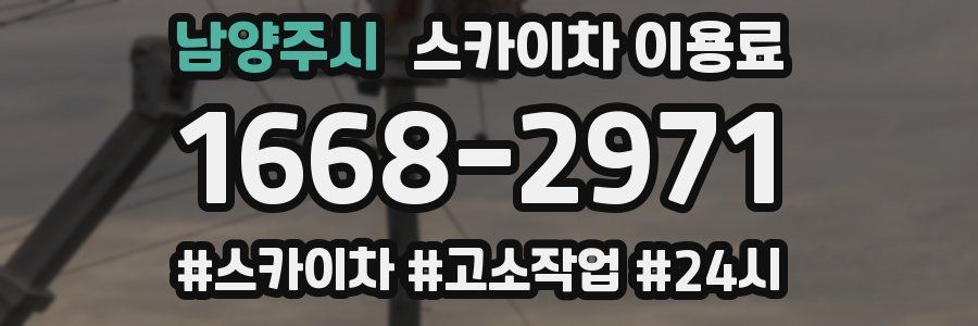 남양주시 스카이차 이용료