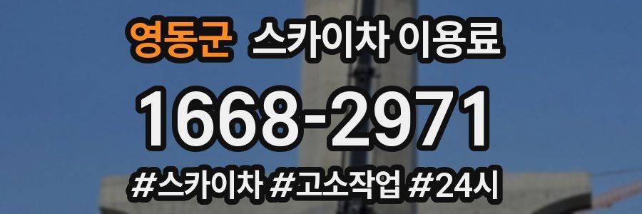 영동군 스카이차 이용료
