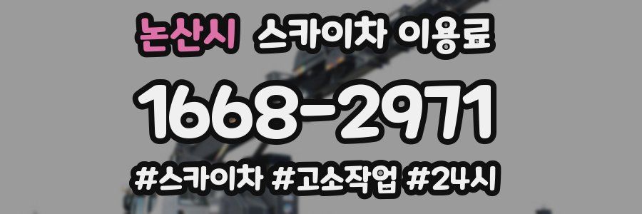 논산시 스카이차 이용료