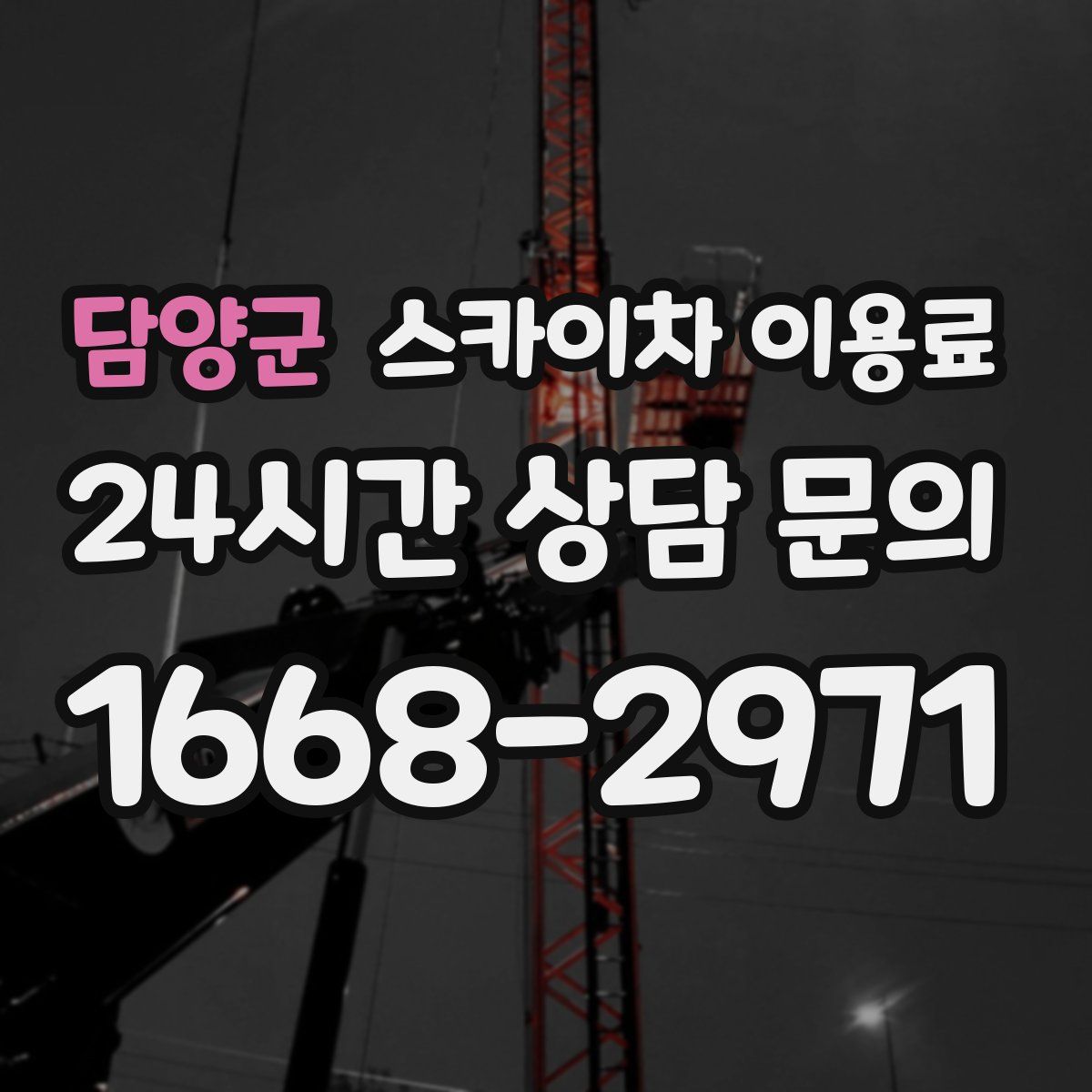 담양군 스카이차 이용료